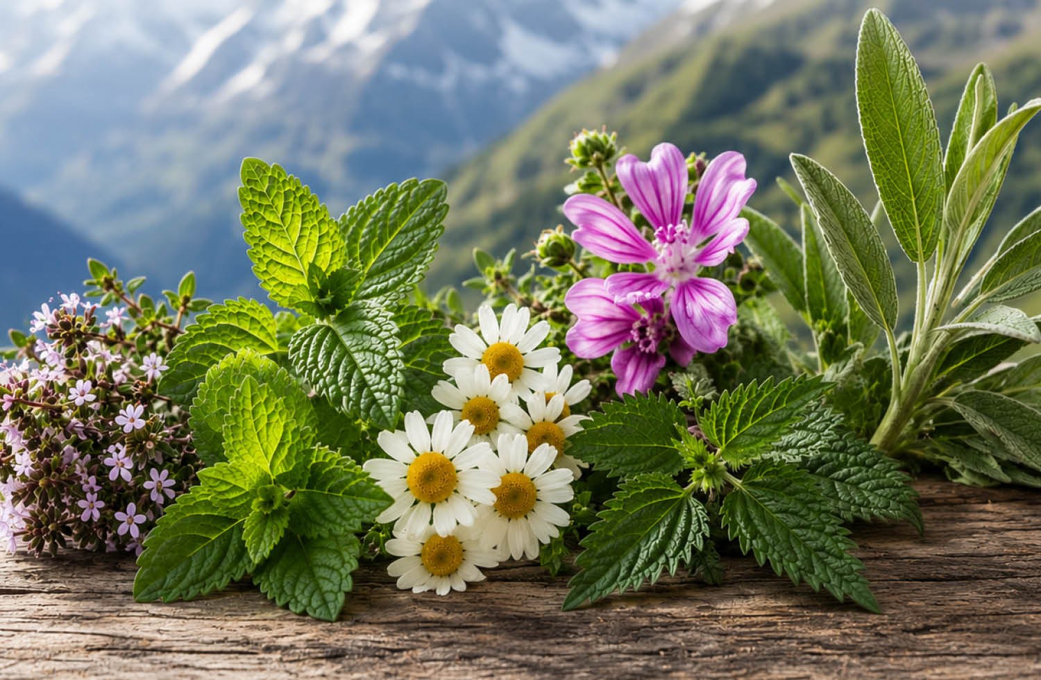 Frische Alpenkräuter für den ALP PHYTO® Extrakt